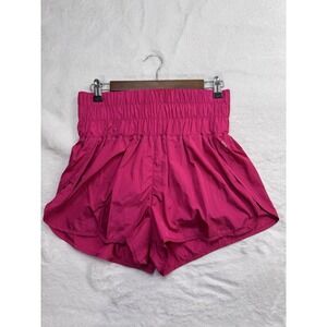 Free‎ People FP Movement The Way Home Shorts Pink Womens Size Large High Band